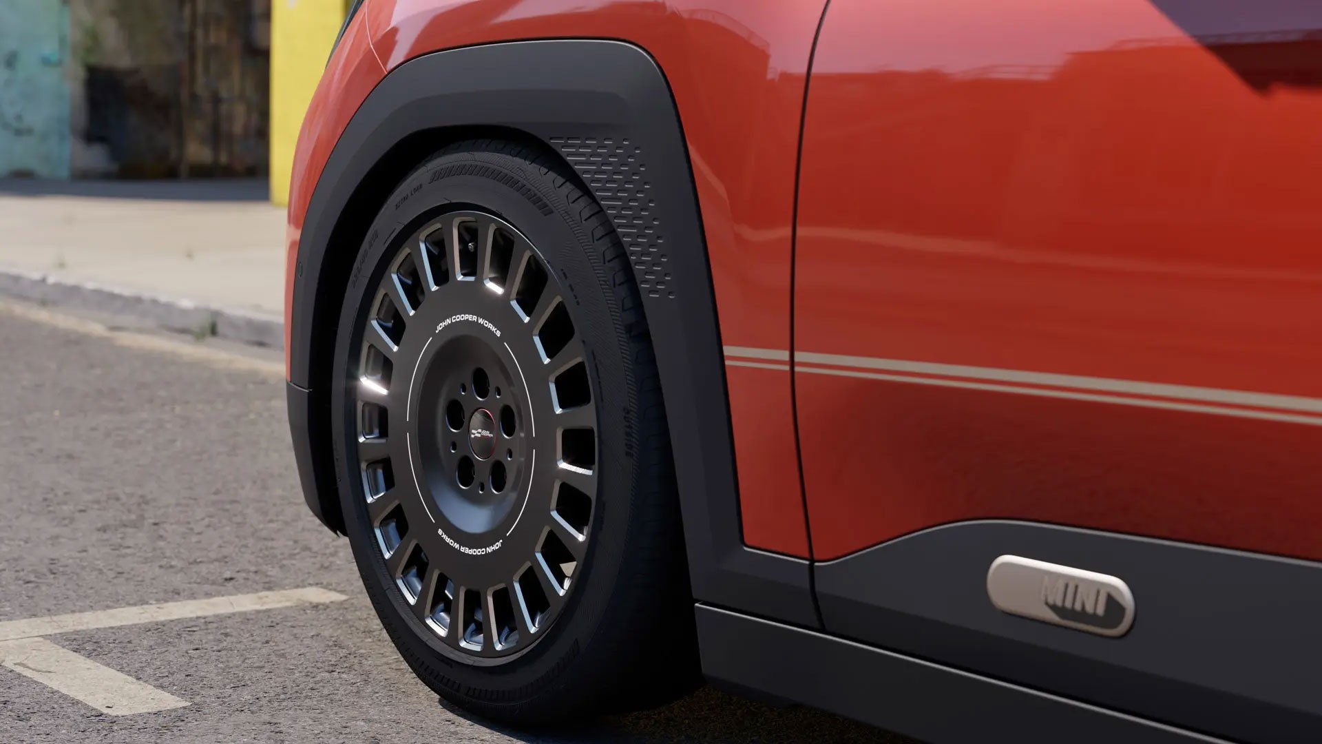 MINIホイール＆タイヤ・サービス：MINI専用にデザインされたアロイ・ホイールとスターマーク付きタイヤ